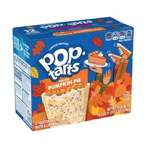 Pop-Tarts Frosted Pumpkin Pie, Limited Edition, 12 Count Snack Breakfast Lunch Soft