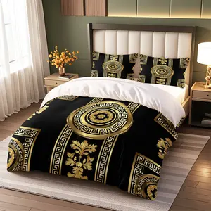 Tribal Print Decorative Theme Bedding Set, Includes Duvet Cover and Two Pillowcases, 100% Polyester, Suitable for Bedroom and Guest Room