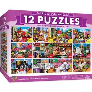 Wild & Whimscial Jigsaw Puzzle Collection - 12 Pack