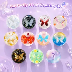 Pawtoto Blind Box Butterfly Float Squishy Orb Squishy Toy Handmade  Creamy Clay Feel Soft Quick Rebound