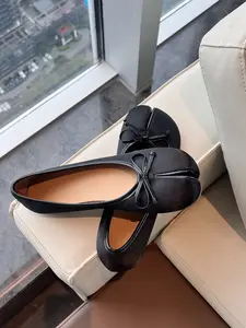 Romantic Bow Split Toe Ballet Flats Women Gloss Satin All Match Slip On Flats Comfort Insole Vintage Minimalist Party Holiday Walking Shoes
