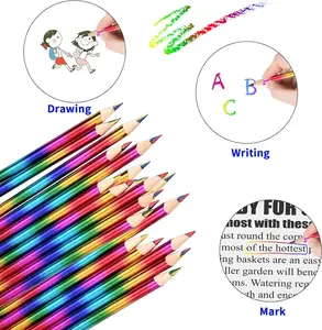 40PCS Colored Pencils for Adult Coloring Books Rainbow Color Pencil Set 4 Color in 1 Drawing Sketching Pencils Art Supplies for Blending Shading Sketchbook