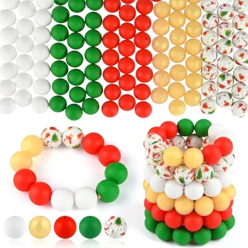 red, green, gold,white,Christmas themed