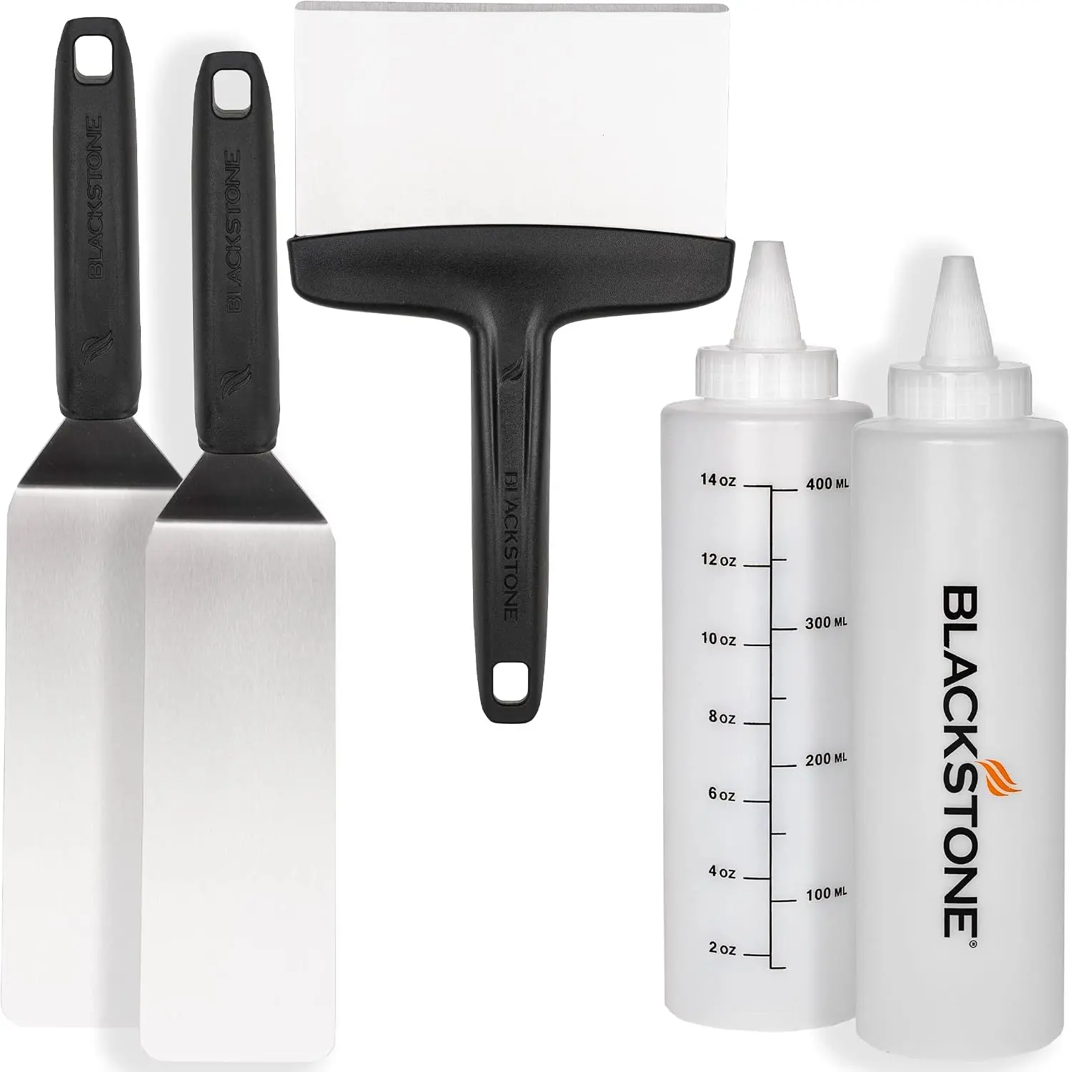 Blackstone 5-Piece Griddle Accessories Set, Stainless Steel Tools, Dishwasher Safe