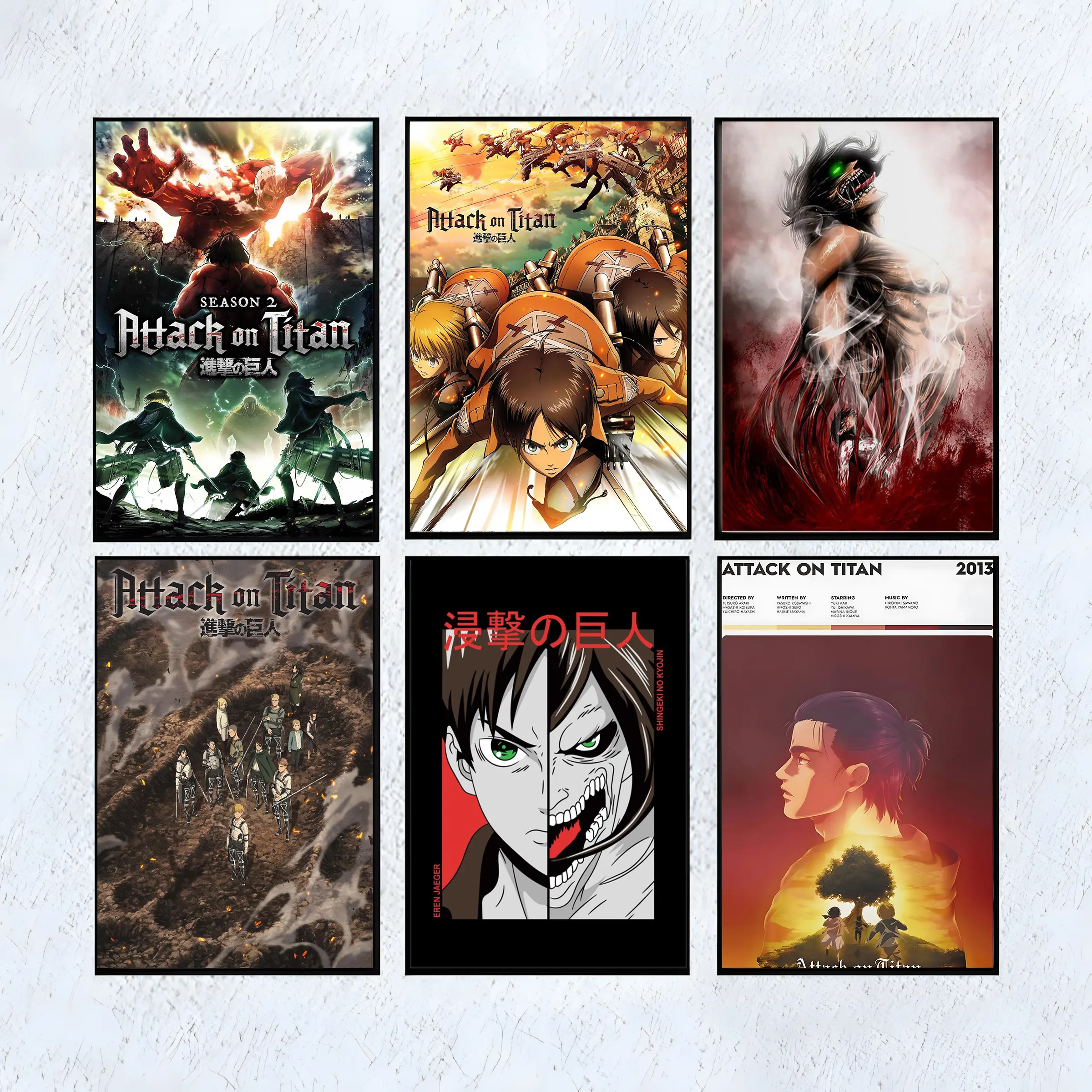 Attack on Titan Anime Decorative Art Print Posters - Religious Wood Art Wall Decoration for Home, Bedroom