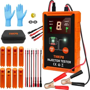 Fuel Injector Tester and Cleaner Kit, 12V and 5V Dual Channel Tool with 8 Pulse Modes, 8 Size Cleaning Adapters and 4 Wires, DIY Test and Cleaning for 2 Injectors Simultaneously