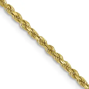 10K 1.75mm 24In Diamond-Cut Rope Chain