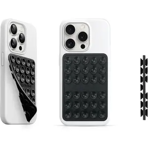 Suction Cup - Octo cup Buddy Sticky Grip Holder for  and Android - Removable Hands-Free Phone Accessories Holder for Selfies and Videos (Black) - REMEMBER TO LEAVE A REVIEW. Thanks:)