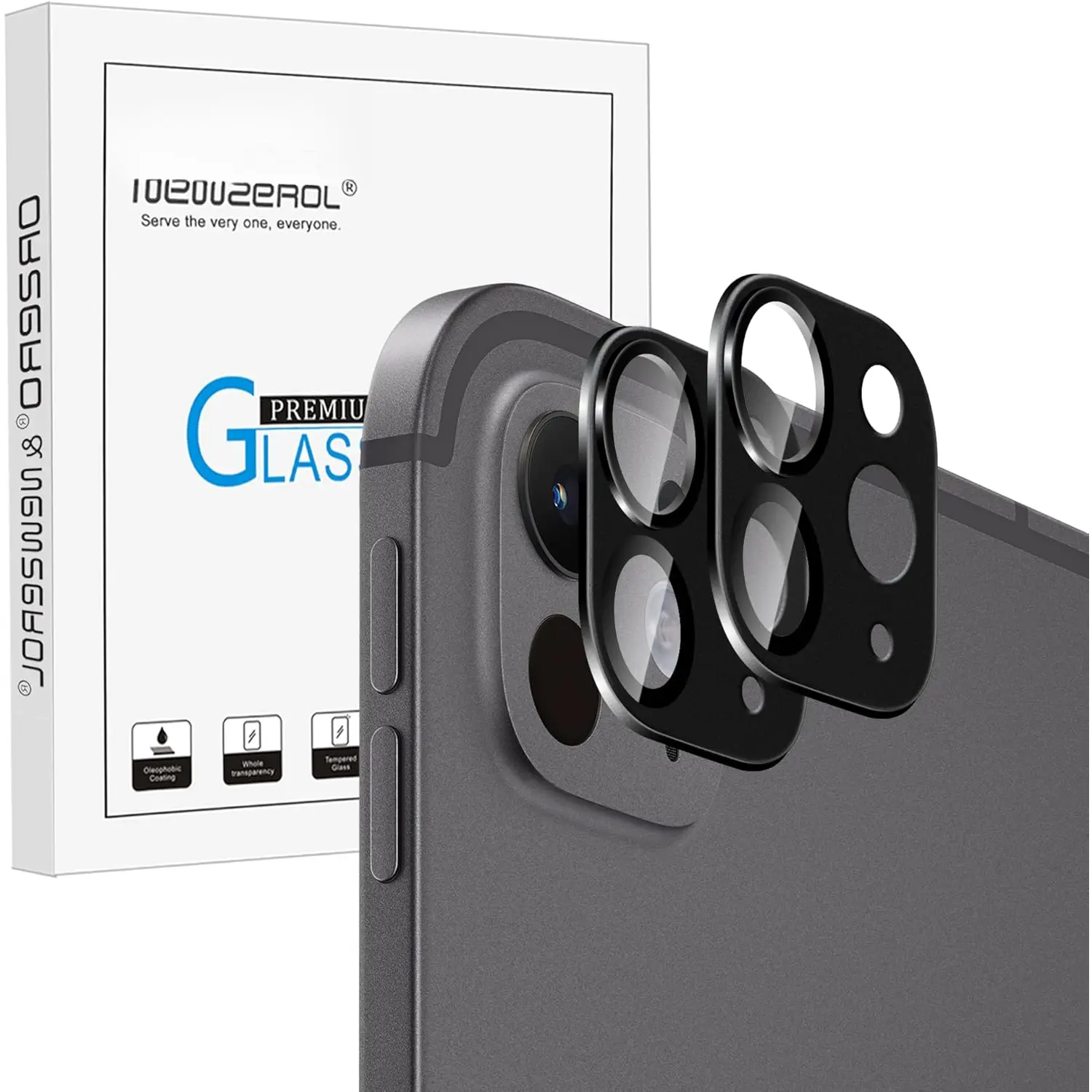 (2 Pack) Camera Lens Protector Compatible for iPad Pro 11" 2024 and iPad Pro 13" 2024, Protector de Camera  Metal Glass Anti-Scratch Does not Affect Night Shots (Black)