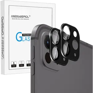 (2 Pack) Camera Lens Protector Compatible for iPad Pro 11" 2024 and iPad Pro 13" 2024, Protector de Camera  Metal Glass Anti-Scratch Does not Affect Night Shots (Black)