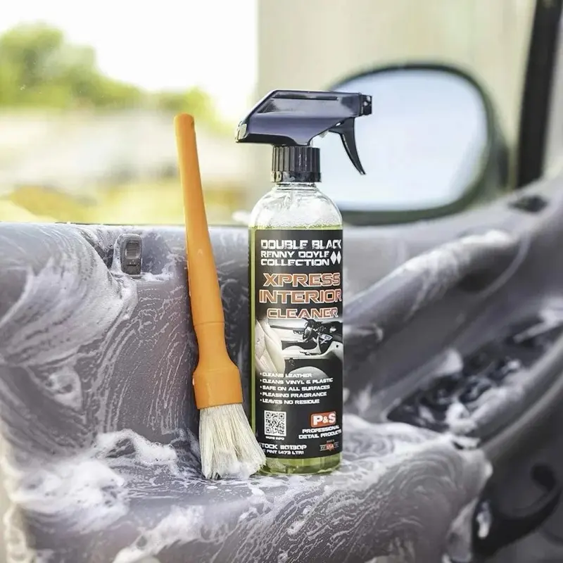 Interior Cleaner 16oz - Safe Fast Acting Formula for Vinyl Leather Plastic & Fabric - No Mixing Required - Matte Finish - Professional Results