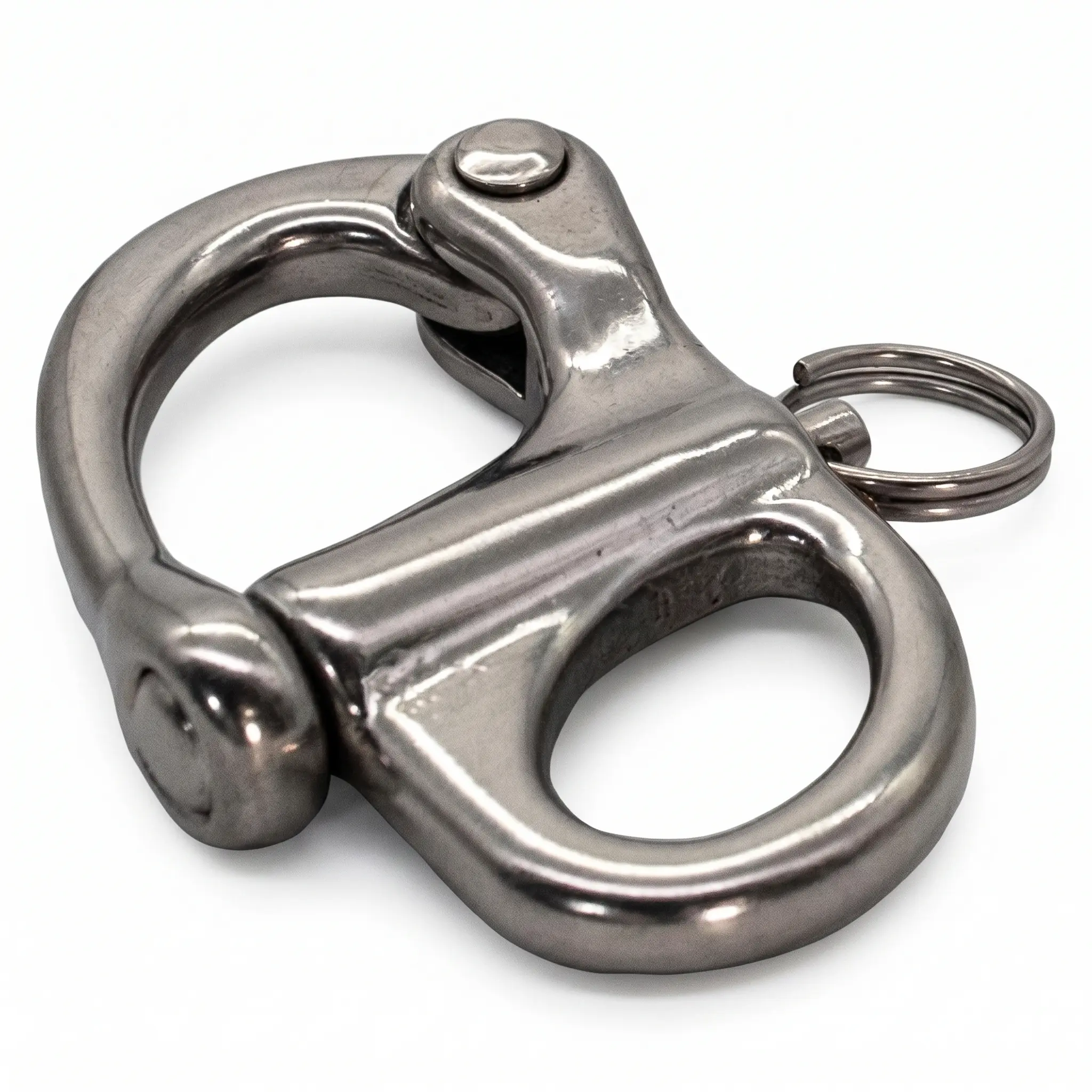 MARINE CITY Fixed Bail Snap Shackle with Quick Release Pin 316 Stainless Steel Heavy Duty for Boats Sailboats