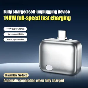 HEXIBII 140W Physical-Disconnect Battery Guard, auto eject charger,Smart Auto Stop Charging Protector, Full Battery Auto Disconnect, Anti-Overcharge Protection for Safe Overnight Charging, Overcharge Protection, Universal for Phones, Laptops & Tablets sum
