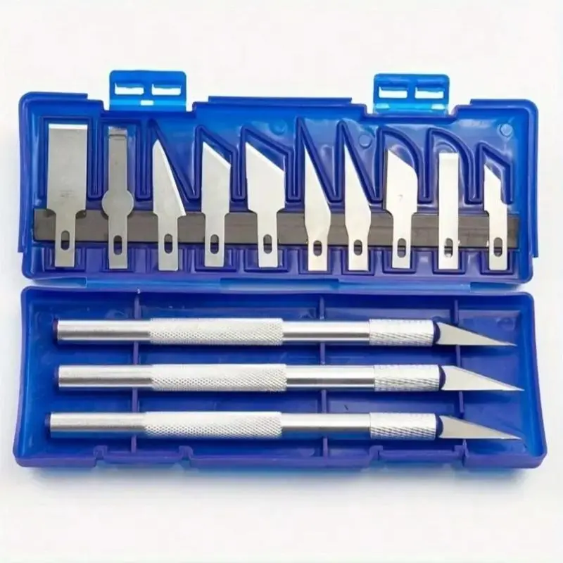 Precision Craft Knife Set, Stainless Steel Blade and Alloy Handle for Model Making, Hand Tool Accessories for DIY Craft and Scrapbooking