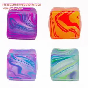 Textured Streamlined Ice Cube Squeeze Toy, Malt Sugar Hand Feel, Portable Stress Relief Cubic Toy, Relaxing and Fun Gift