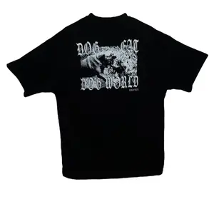 DOG EAT DOG WORLD TEE Casual, Cotton Black oversized heavyweight