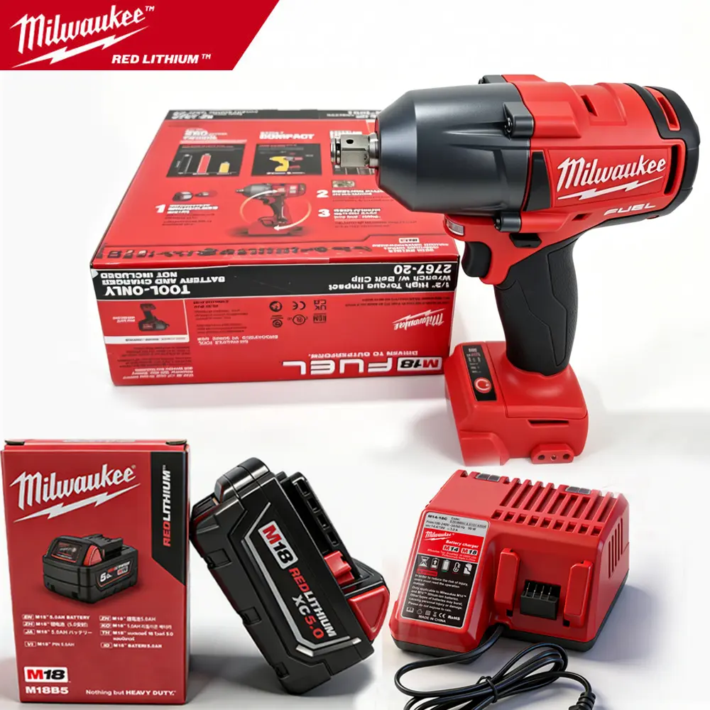 Milwaukee M18 FUEL 18V 1/2-in Drive Brushless Cordless Impact Wrench, 1000Nm High Torque Power Tool with Socket Compatibility, Compact Body, Enhanced Control for Mechanics, Heavy-Duty Work, Garage Maintenance (Batteries Sold Separately)