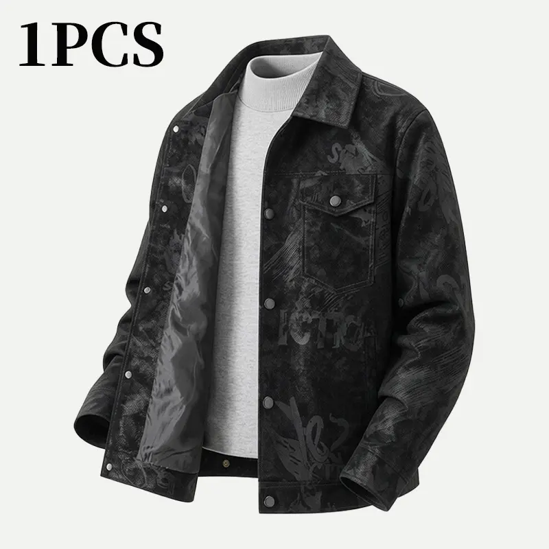 Men’s autumn/winter jacket—comfortable outerwear that maintains a sharp shape all day without needing ironing. Suitable for urban street wear, it features a smooth inner lining that adds gentle warmth and provides all-day comfort for layering.