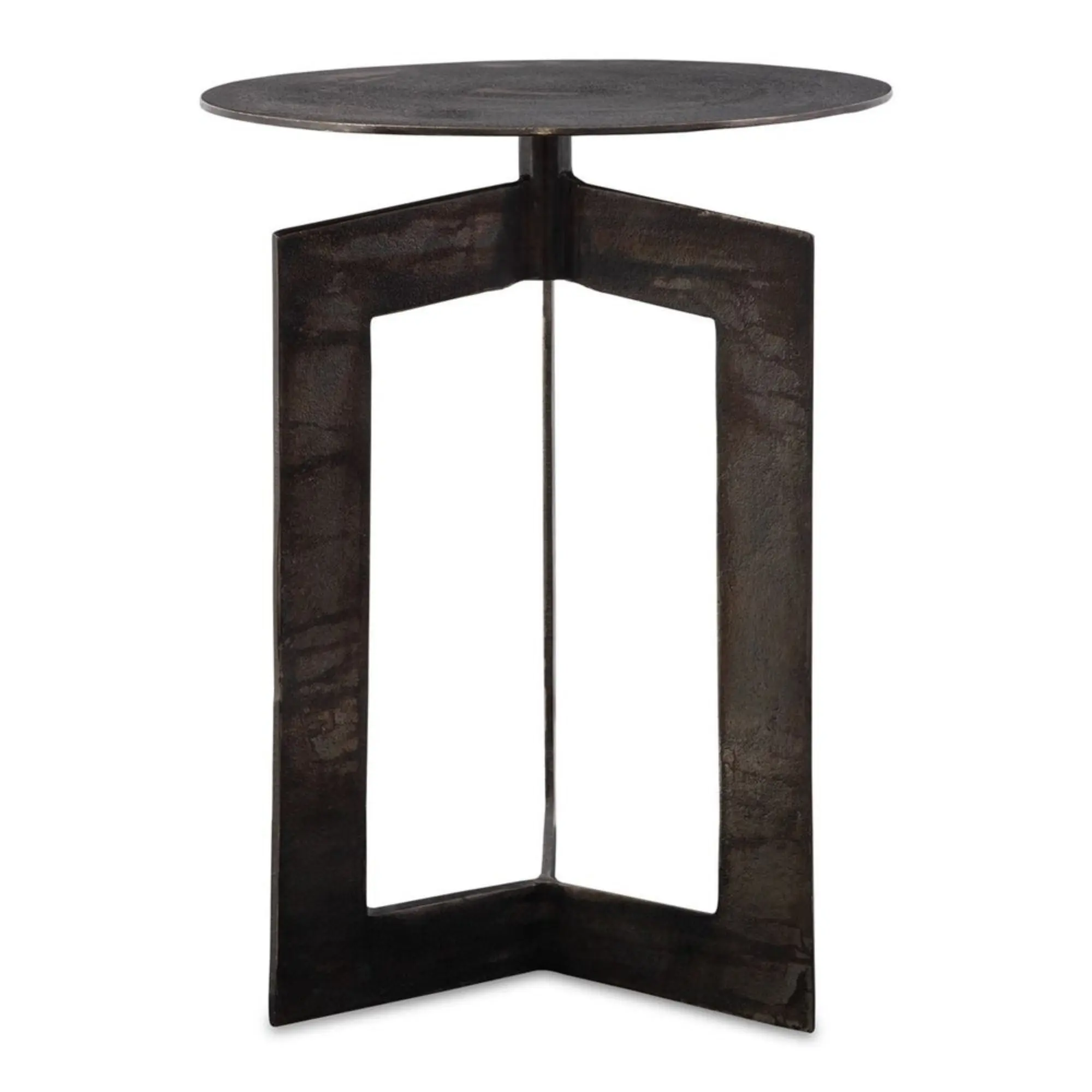 Uttermost Deltoid Gunmetal Accent Table with Aluminum Frame