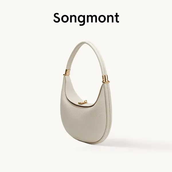 Songmont ホワイト ショルダーバッグ Songmont Small Luna Bag Spring Crossbody Handbag Stylish with