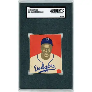 Jackie Robinson Brooklyn Dodgers 1949 Bowman #50 SGC Authenticated Auth Rookie Card - Fanatics Authentic Certified