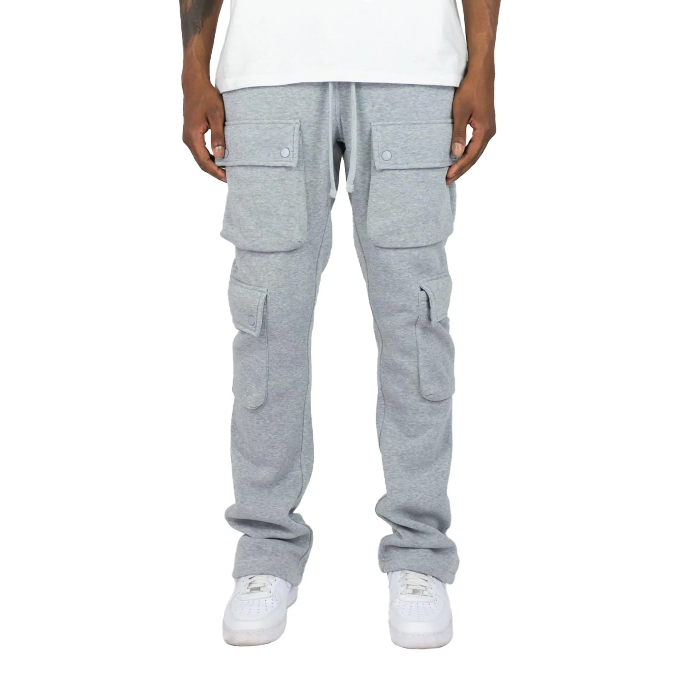Men's Stacked Cargo Fleece Flared Sweat Pants