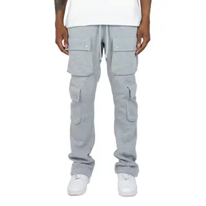 Men's Stacked Cargo Fleece Flared Sweat Pants