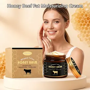 Honey Beef Fat Moisturizing Cream, Lightweight Non-Greasy Texture, Smooth Radiant Skin, Hydrating Lotion for Soft Glowing Complexion