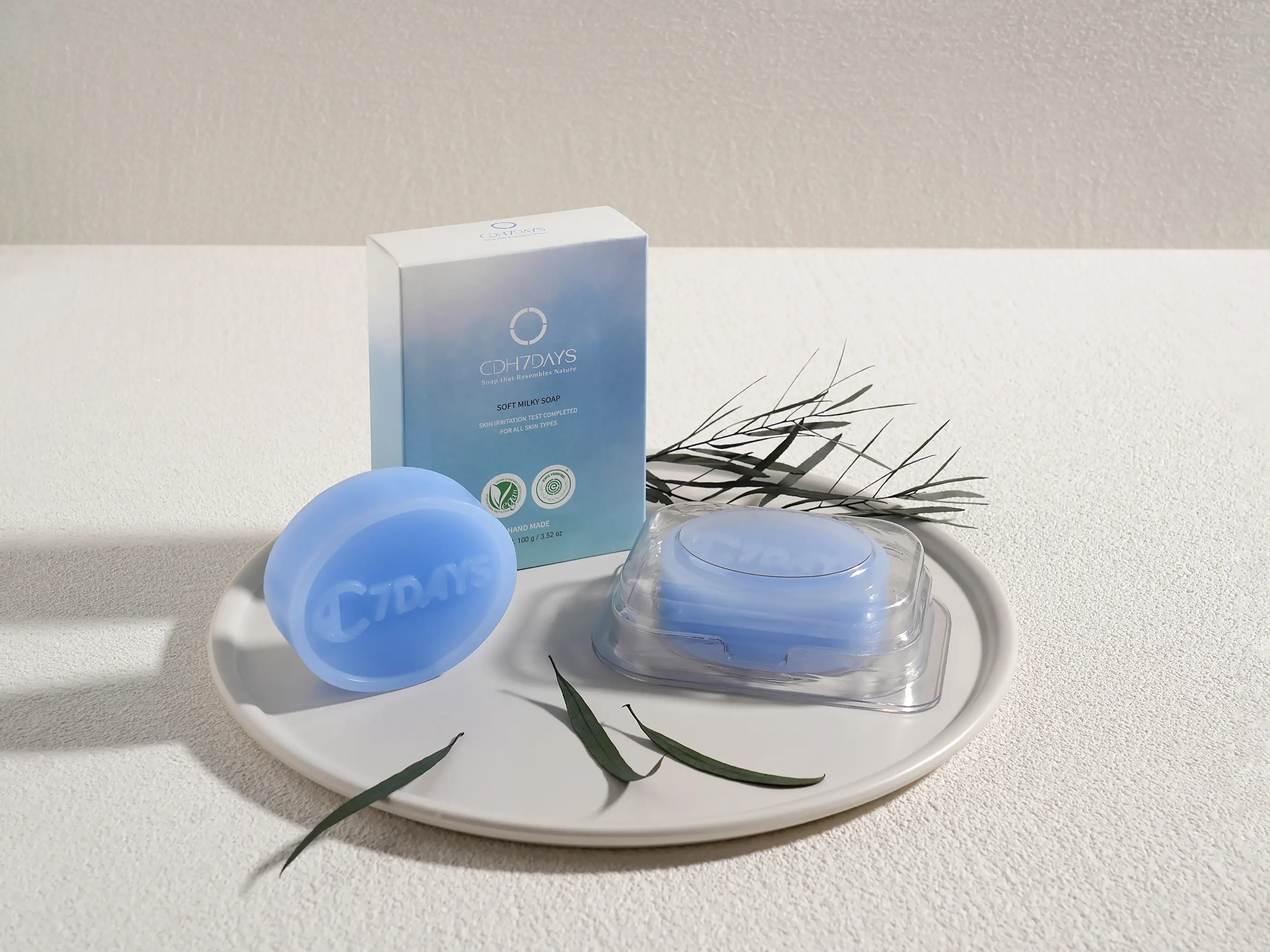 CDH7DAYS EWG VERIFIED VEGAN BAR SOAP/HANDMADE (MADE IN KOREA) Natural Body Soap Bar, Plant-Based, Handmade SOFT MILKY SOAP Hippophae Rhamnoides Fruit Extract (Recommendation for MOTHER)