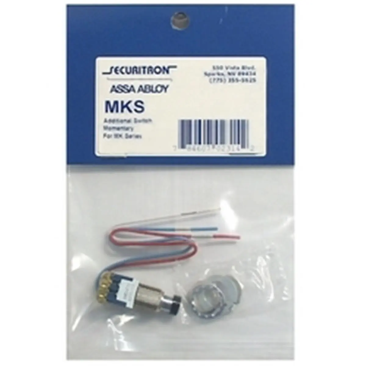 212 MAIN Securitron Mortise Key Switch - Momentary-Only Stainless Steel Electrical Switch, 0.7 lbs, for Home Improvement Projects