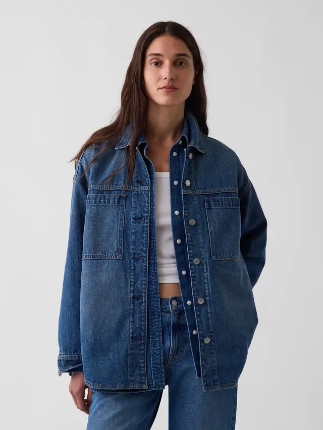 Gap Women's Denim Oversized Shirt Jacket