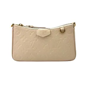 Pre-owned Louis Vuitton Empreinte Crossbody Bags Easy Pouch On Strap Monogram Pouch White LV2379