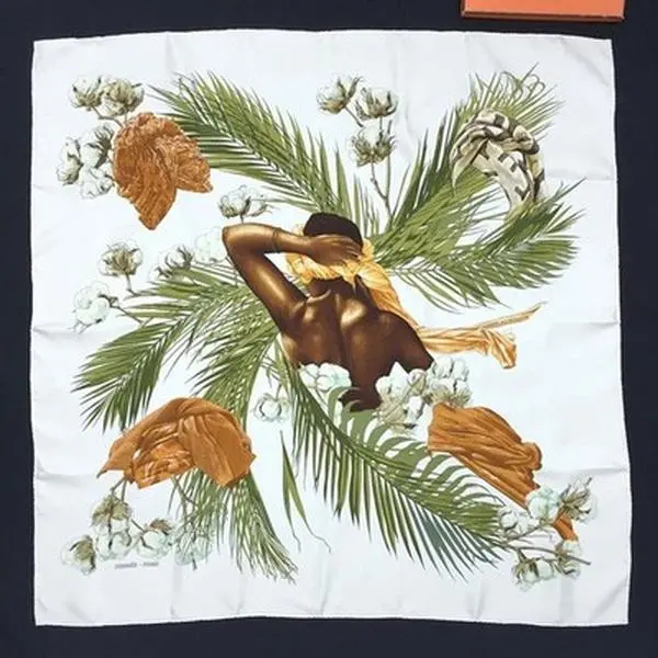 Pre-owned Hermes Turbans Des Reines Carre 90 Silk 100% Scarf Multicolor 18125054562/013410