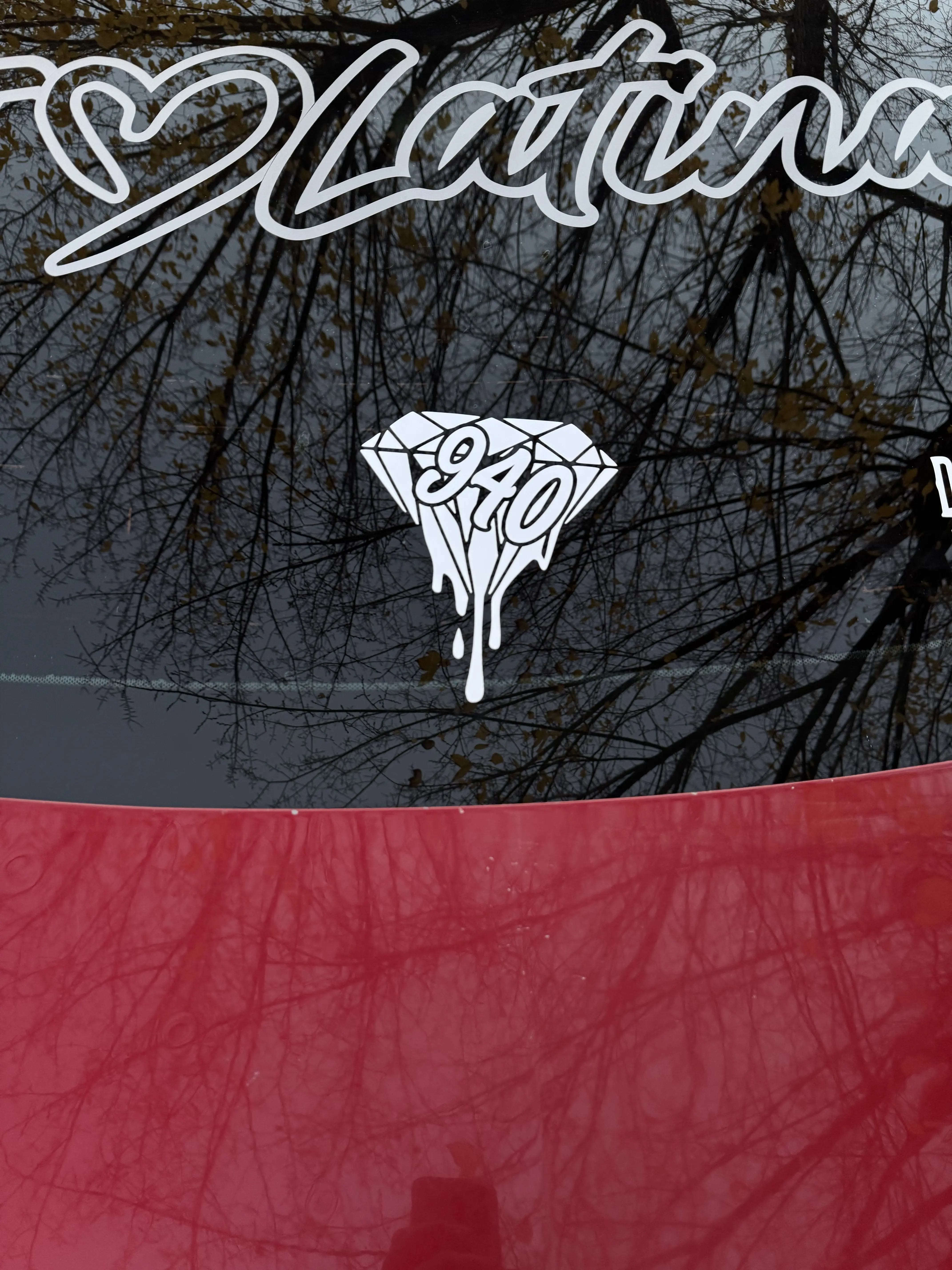DRIPPING DIAMOND WITH AREA CODE DECAL