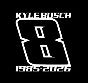 Kyle Busch memorial Decal, Vinyl Window Decal - Universal Car Sticker for Vehicle Windows, Boats, RVs, Office Desks & Laptops - Stylish Car Merch & Car Accessories