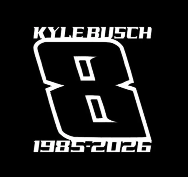 Kyle Busch memorial Decal, Vinyl Window Decal - Universal Car Sticker for Vehicle Windows, Boats, RVs, Office Desks & Laptops - Stylish Car Merch & Car Accessories