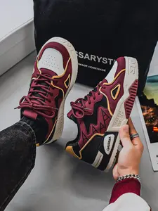 Men's Spring 2026 Trendy Thick Sole Height Increasing Sneakers, Casual Youth Sports Shoes, Low Top PU Leather, PVC Sole, Thick Soled Sneakers, Stylish Sneakers