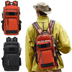 Outdoor Fishing Tackle Backpack Waterproof Sling Bag Outdoor Travel Hiking Camping Shoulder Backpack Gifts for Men Women