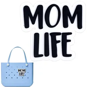Charm for  Accessories,PVC Rubber Decorative Inserts for   &  Models, Personalize Your Tote,  & Girl Themes, Fits Simply Southern & Other Beach Bag