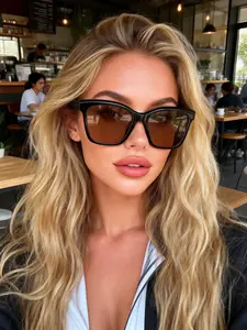 Unisex Y2K Fashionable Large Frame Glasses, Retro Classic Style, Durable Streetwear Accessory, Perfect for Parties, Beach Vacations, Gifts