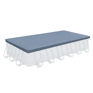 Funsicle 24’ Durable Rectangular Pool Cover for Oasis and Activity Pools, Gray Funsicle 24’ Durable Rectangular Pool Cover for Oasis and Activity Pools, Gray