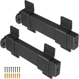 2 count Slide Gate Latch,Heavy Duty Latch Lock with Padlock Hole, Suitable for Wooden Fences,Barn Door Lock,Outdoor Latch,Fence Gate,Courtyard,Shed Lock,Cottages, Cabinet,Matte Black