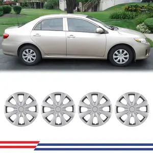 WOLFSTORM 4-Pack 15 Inch Wheel Rim Cover Hubcaps for 2009-2019 TOYOTA COROLLA