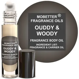 MOBETTER FRAGRANCE OILS Oudy and Woody Unisex Perfume Body Oil (.33 fluid oz, Ouddy and Woody)