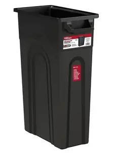 Hyper Tough 23 Gallon Heavy Duty Plastic Highboy Garbage Container, Black, 1 Each