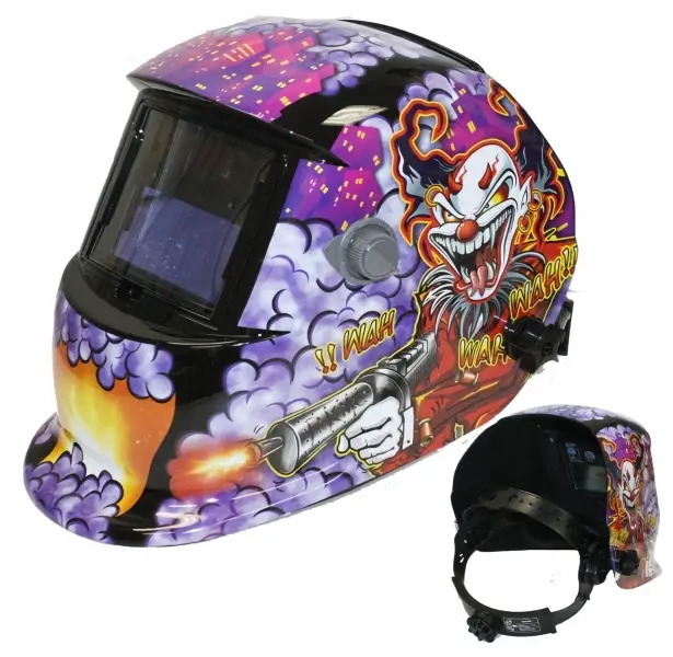Auto Darkening Solar Powered Welding Helmet, Auto Darkening Welding Mask with Adjustable Shade, for TIG MIG ARC Welding Grinding, with Extra Replacement Lens, Great Gift for Welders