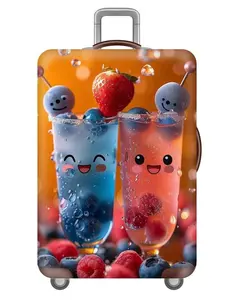 High Elastic Luggage Cover Protective Anti-Scratch Dustproof Suitcase Sleeve Durable Travel Accessory Fits 18-32 Inch Luggage for Airline & Road Trips