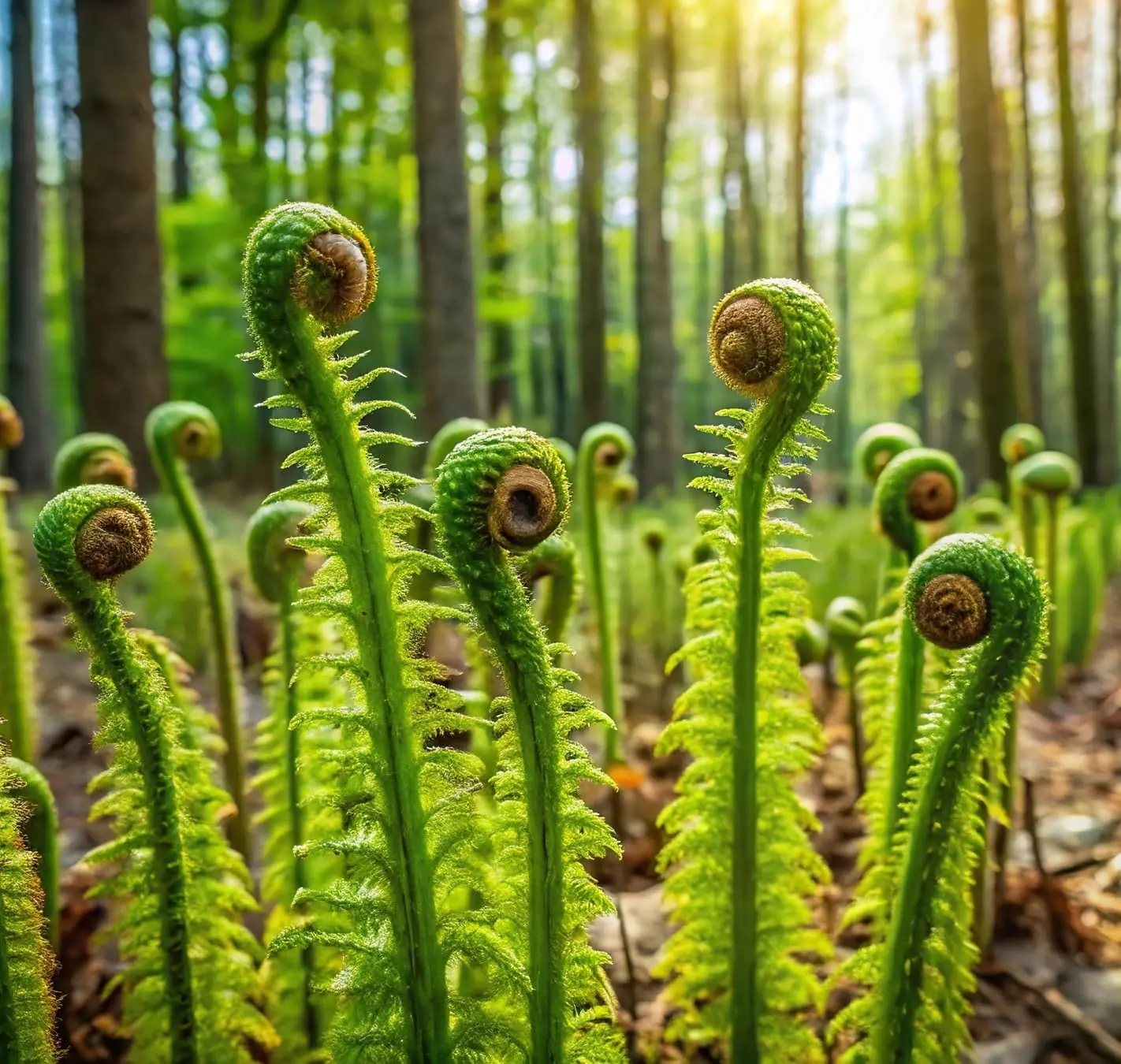 1 Fiddlehead Fern Plant Rootstock - Easy to Grow - Hardy Perennial Ferns