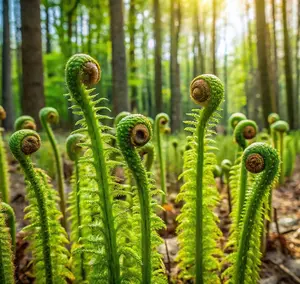 1 Fiddlehead Fern Plant Rootstock - Easy to Grow - Hardy Perennial Ferns