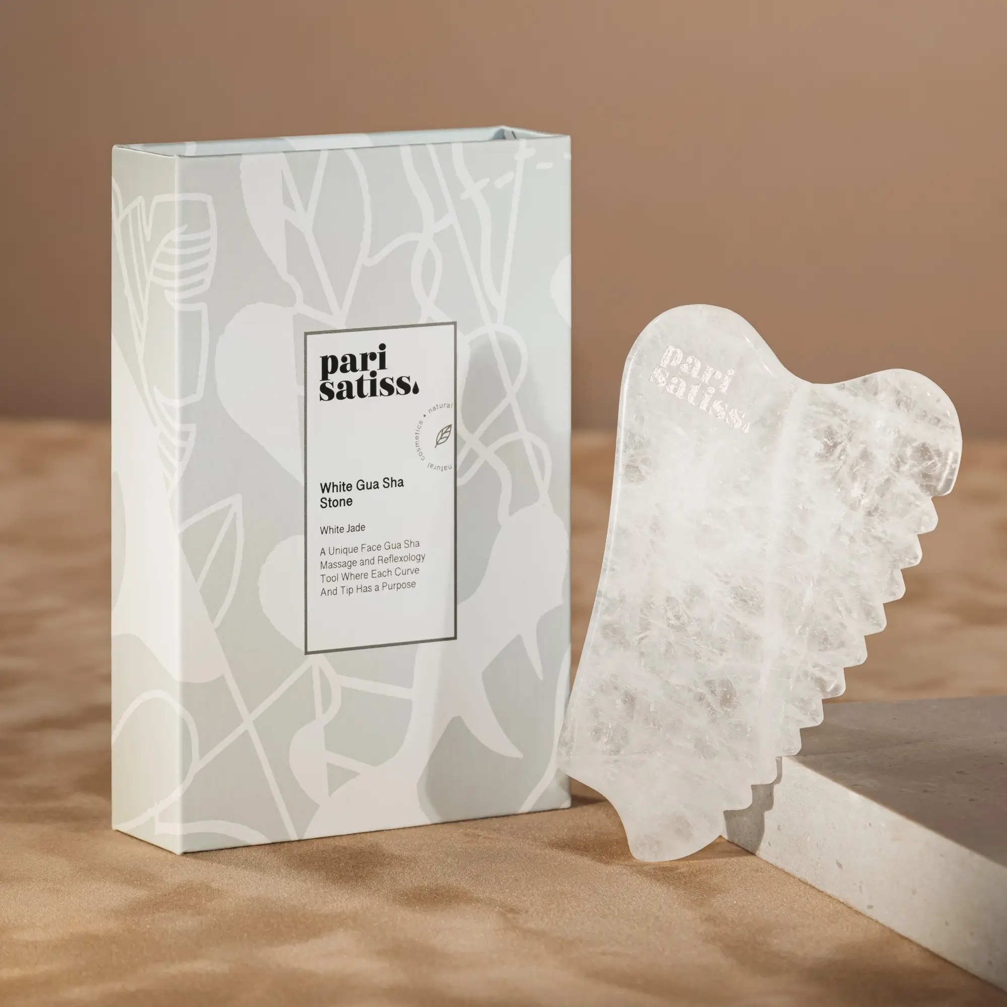 White Gua Sha Stone by Pari Satiss
